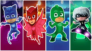 Pj Masks | Cat boy 🆚 Owlette 🆚 Luna Girl 🆚 Gekko |  Who is best?🎯 in Tiles Hop EDM Rush🎶