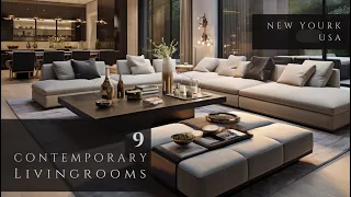 9 stylish American living room Interior Design ideas for houses in NY USA