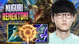 NUGURI PERFECT GAME WITH RENEKTON! - DK Nuguri Plays Renekton TOP vs Gragas! | Season 2022