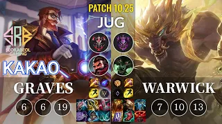 SRB KaKAO Graves vs Warwick Jungle - KR Patch 10.25