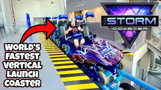 The Storm Coaster! - World’s FASTEST Vertical-Launch Rollercoaster 🎢