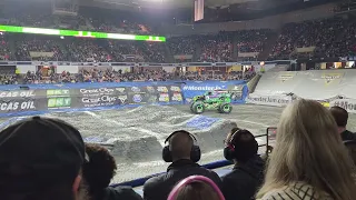 Monster Jam Worcester 2023 Two Wheel Skills Grave Digger