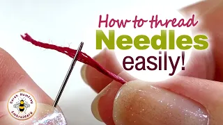 Surprisingly EASY way to thread a needle for sewing & embroidery - DO IT PROFESSIONALLY! Flosstube