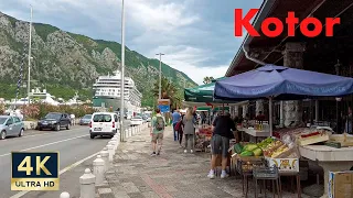 Kotor Montenegro 🇲🇪 4K Outdoor Market Walking Tour