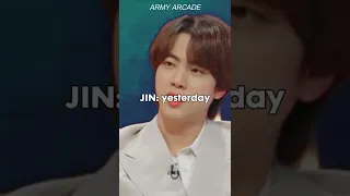 jimin's reaction when jin said he cried