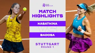 Daria Kasatkina vs. Paula Badosa | 2023 Stuttgart Round 1 | WTA Match Highlights