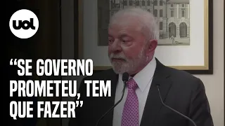 Lula sobre articulação com o Legislativo: 'Se o Governo abrir a boca e prometer, temos que cumprir'