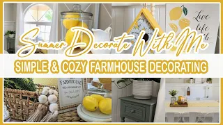 🍋 NEW! 2023 COZY SUMMER DECORATE WITH ME│FARMHOUSE SUMMER DECORATING IDEAS│HOME DECOR IDEAS