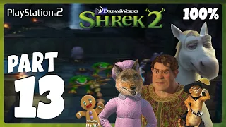 Shrek 2 (PS2) - Part 13 'Level 9: The Mines 1/2' 100% HD Co-Op Walkthrough - No Commentary