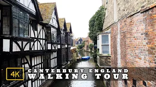 Canterbury, Kent, England | Town Centre Walking Tour in 4K