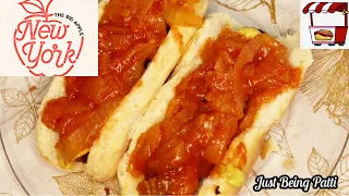 BEST NEW YORK STYLE ONIONS RECIPE FOR HOT DOGS/SAUSAGES | Just Being Patti