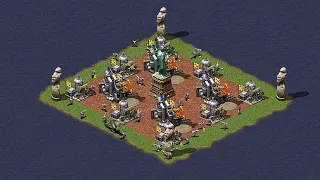 Red Alert 2 | Battle Islands | Extra hard AI  |7 vs 1 | Great Britain | Foating disc