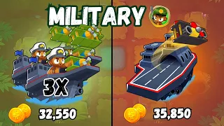 Tier 5 VS Tier 4 Military Towers (Same Price Comparison) | BTD6