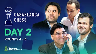 CASABLANCA CHESS DAY 2 | VISHY, CARLSEN, HIKARU IN ACTION