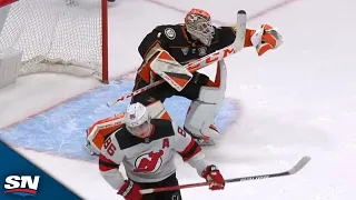 Ducks' Lukas Dostal Shuts The Door On Jack Hughes Penalty Shot In Dying Seconds To Cap Off Huge Game