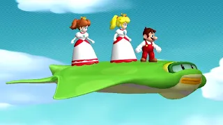 New Super Mario Bros. Wii - 3 Player Co-Op Walkthrough - World 5 - Mario, Peach & Daisy!