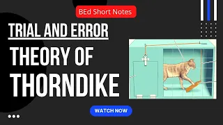 TRIAL AND ERROR THEORY BY THORNDIKE | BEd Short Notes | Learning and Teaching | The Vani Classes