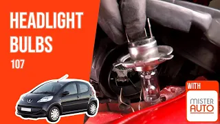 How to replace the headlight bulbs Peugeot 107 💡