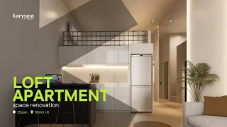 SMALL HOUSE DESIGN | Minimalist 25 SQM  Loft Apartment | d5 Render