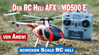 Der RC Hubschrauber Amewi AFX MD 500  - mit grandioser Rumpfbemalung - Wahnsinn wie der aussieht!