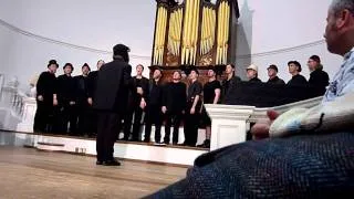 The Spooky Men's Chorale sing "Tsmindao Ghmerto" a Georgian sacred song at the Holywell Music Rooms