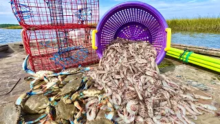 EPIC FALL-TIME SHRIMPING & CRABBING AT THE COAST!