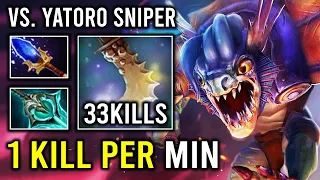 How to 100% Delete Yatoro Sniper with 33Kills Max Agility Essence Hit Like a Truck Slark Dota 2