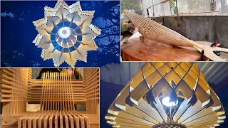 Intelligent and Excellent Woodworking Skills // Amazing Ideas For Making Wooden Lamps.