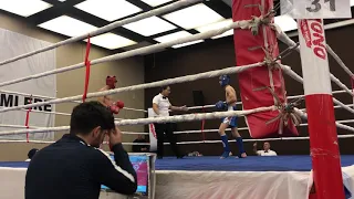 Serdar Şayık Kırmızı Köşe  2018 Türkiye şampiyonası çeyrek final( 54Kg low kick )