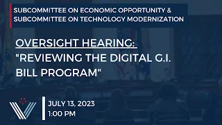 Subcommittee on Economic Opportunity & Subcommittee on Technology Modernization