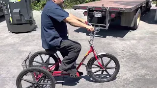 Miami Sun Tricycle Trike Bike 3-Wheeler with Basket and Horn