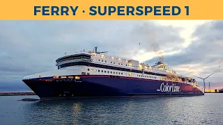 Departure of ferry SUPERSPEED 1, Hirtshals (Color Line)