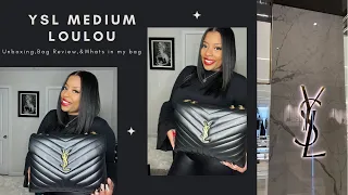 YSL MEDIUM LOULOU UNBOXING | BAG REVIEW | WHAT'S IN MY BAG