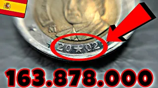 2 Euro coin 2002 SPAIN - RARE 163.878.000
