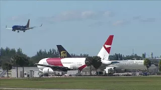 Why are burned planes still on tarmac at Fort Lauderdale airport