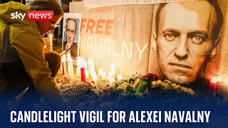 Candlelight vigil for Alexei Navalny held in Rome