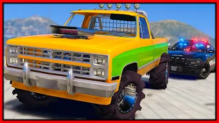 GTA 5 Roleplay - ultra fast drag truck trolling cops | RedlineRP