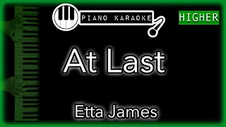 At Last (HIGHER +3) - Etta James - Piano Karaoke Instrumental