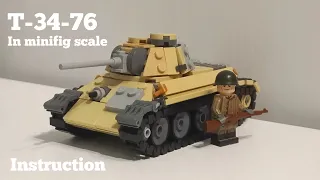 LEGO T-34-76 in minifig scale Instruction