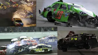 2012 NASCAR Crashes: Budweiser Shootout, Daytona Duels, Daytona 500 [ORIGINAL SOUND NO MUSIC]