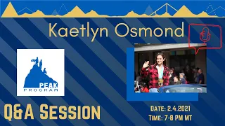 PEAK Program 2: Q&A w/ Kaetlyn Osmond