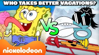 Who Takes Better Vacations? ☀️ SpongeBob vs Rock Paper Scissors | Nicktoons