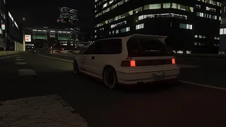 Honda Civic EF9 Kanjo driving on Shutoko Expressway | Assetto Corsa