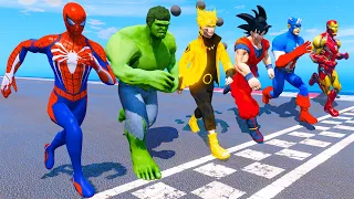 TEAM IRONMAN VS TEAM SPIDER-MAN | Running Challenge (Funny Contest) - GTA V Mods