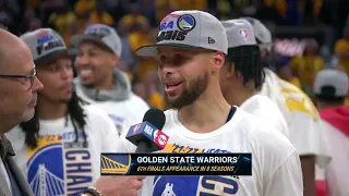 Klay Thompson receives a standing ovation from the fans