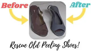 DIY Shoe Tutorial - WHAT TO DO WITH PEELING SHOES - Simple trick to revamp shoes!