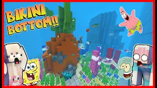 ATUN & MOMON BANGUN RUMAH SPONGEBOB & SQUIDWARD DALAM AIR !! Feat @sapipurba Minecraft RolePlay
