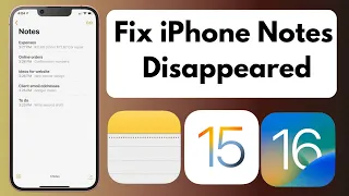 How to Fix iPhone Notes Disappeared iOS 16 Update 2022 | Recover Deleted Notes