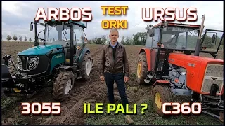 Ciągnik Ursus c 360 vs Arbos 3055 👉TEST orki 👉 spalanie 👉 Czy Ursus da radę? [Korbanek]