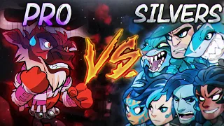 1 PRO vs 7 Silvers | Brawlhalla Crew Battle